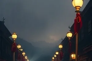 雾港回响封面，雨夜港口集装箱与远处灯塔光束