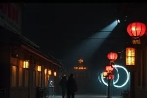 橘色信号灯封面，深夜路口亮起的橘色行人信号与湿滑路面